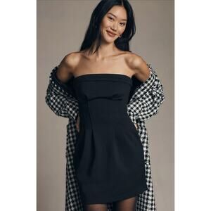 NWT Anthropologie Black Strapless Mini Dress - Size 12